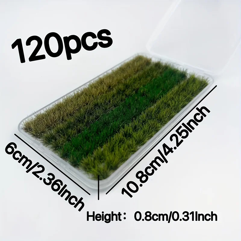 Plastic Model Paint - Самоклеящиеся пучки статичной травы, 4 цвета,