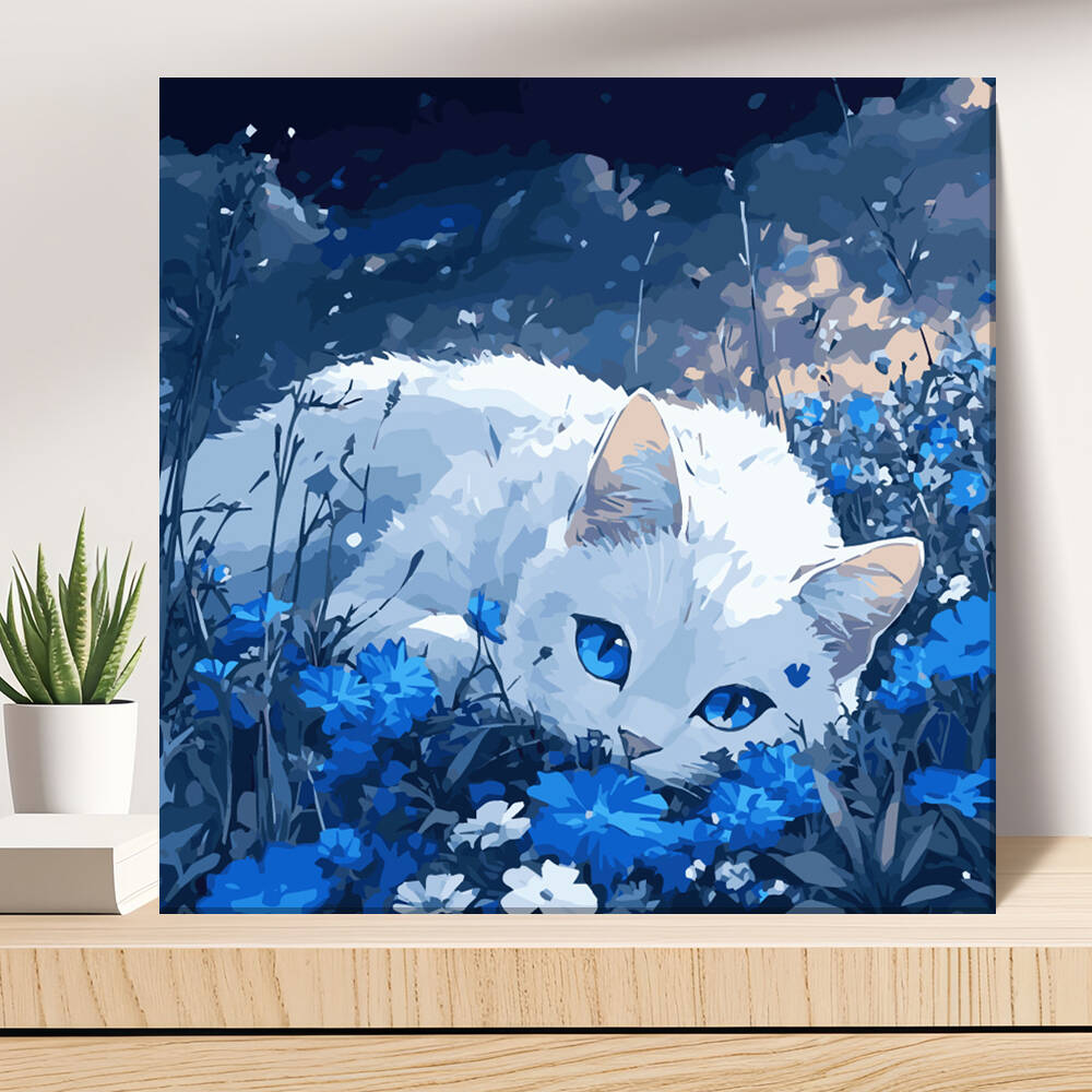 Metallic Paint Set - DIY картина по номерам кошка животное