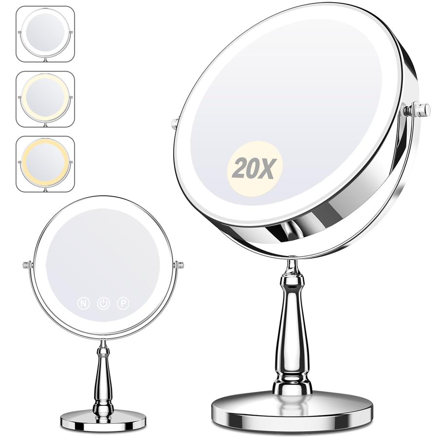 Magnifier With Light - Зеркало с подсветкой, 9-светодиодное зеркало для