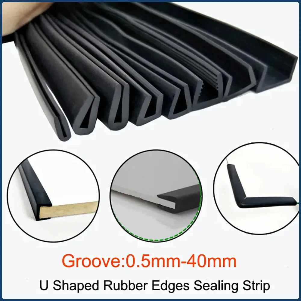 Panel Line Marker - Черная U-образная резиновая уплотнительная лента для