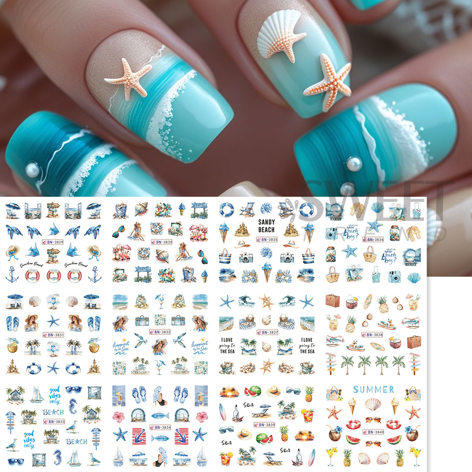12 дизайнов летних наклеек для - Waterslide Decal Paper review and price