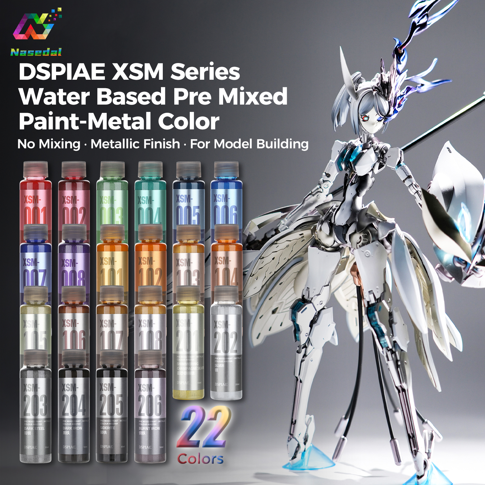 Краска DSPIAE XSM Series 50 мл - Metallic Paint Set review and price