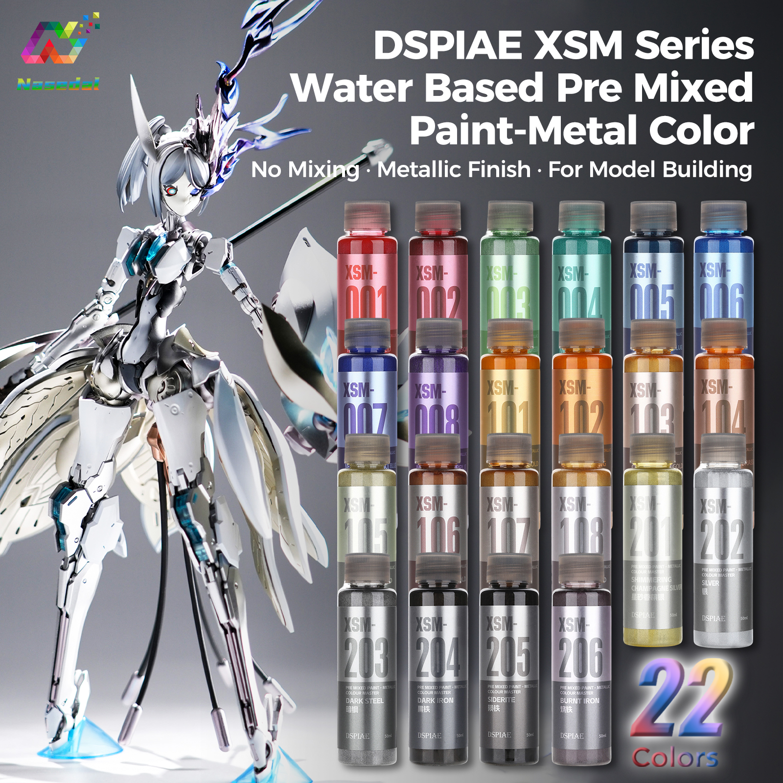Краска DSPIAE XSM Series 50 мл - Metallic Paint Set review and price