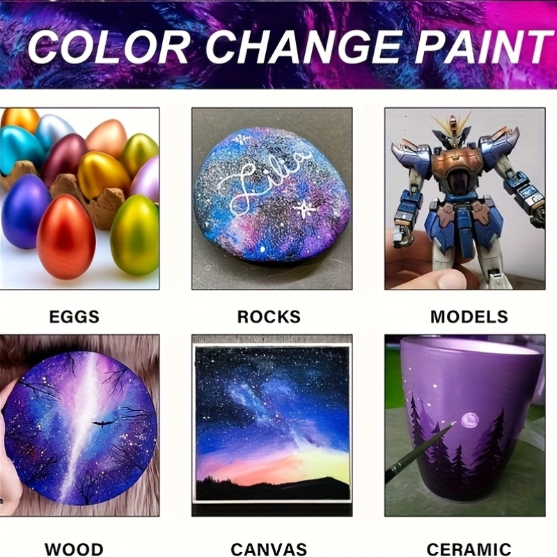 Набор акриловых красок, 6 цвет - Metallic Paint Set review and price