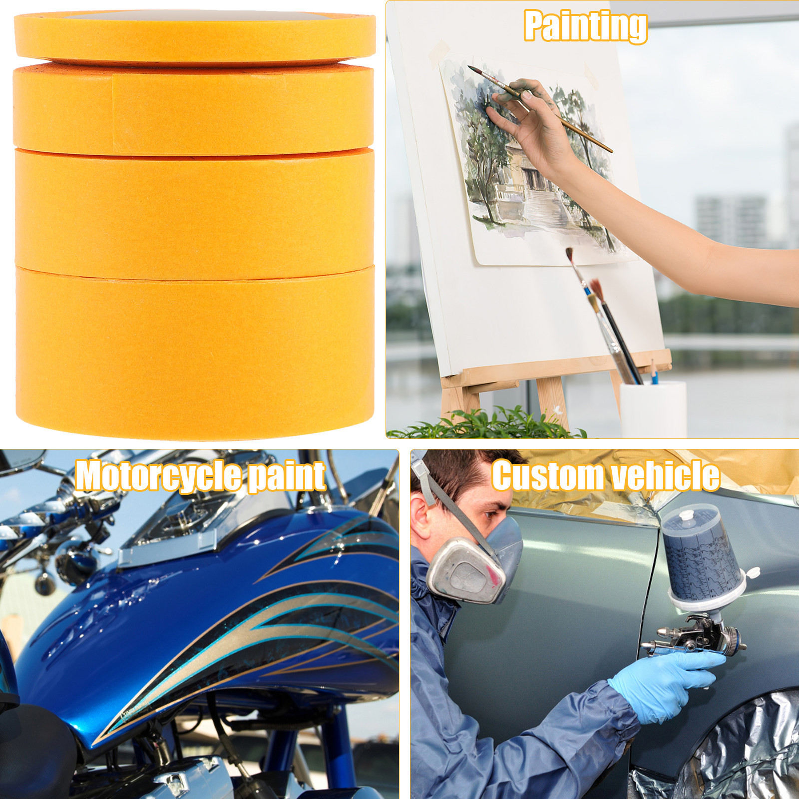 4 рулона тонкой профессиональн - Masking Tape Thin review and price