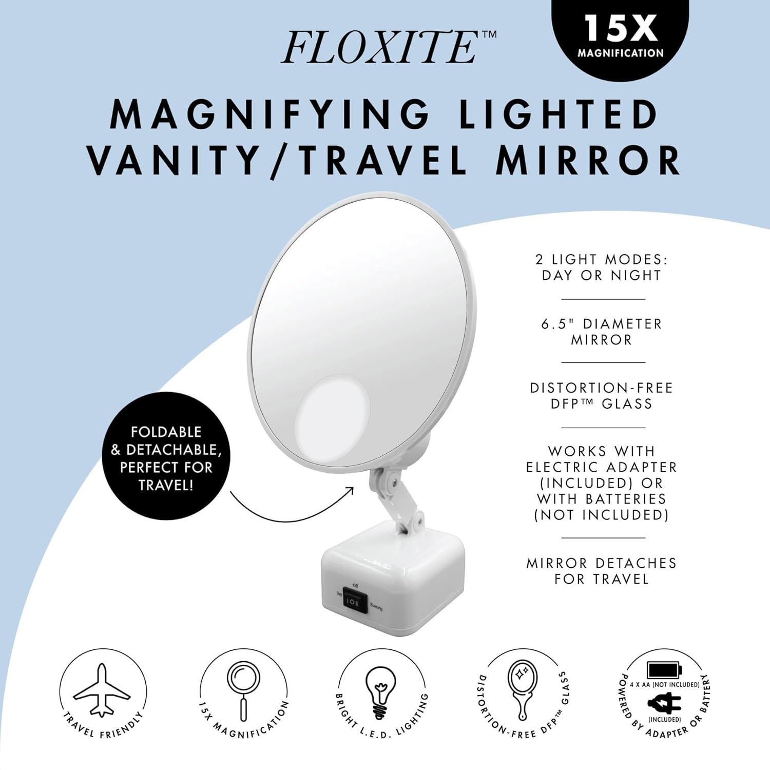 Зеркало с 15-кратным увеличени - Magnifier With Light review and price
