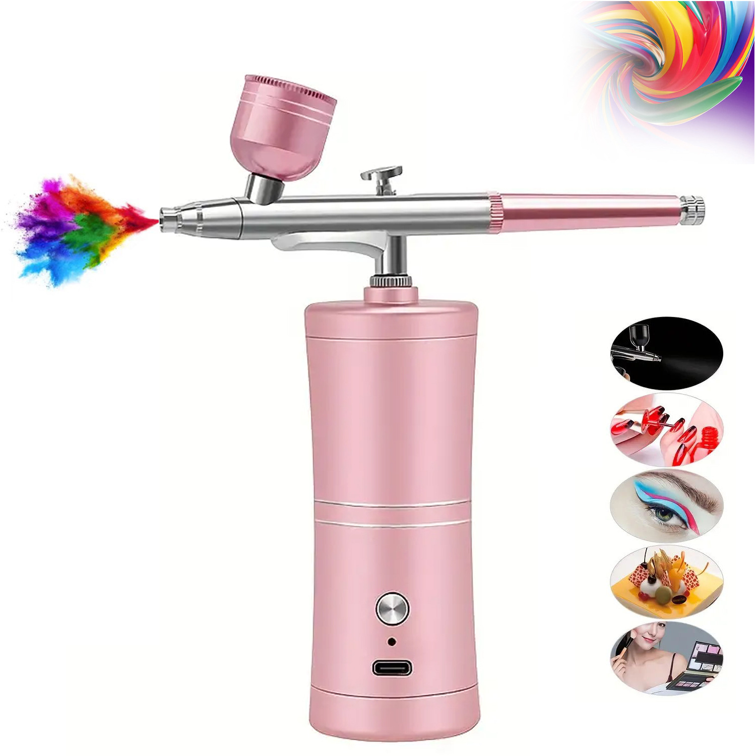 Портативный аэрограф для ногте - Airbrush Compressor Kit review and price