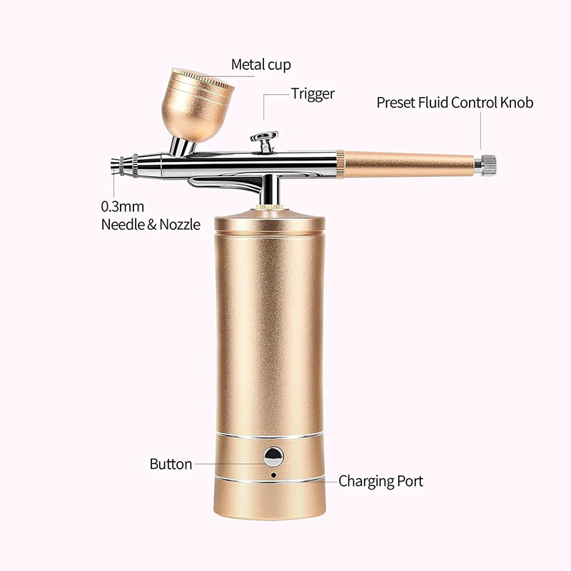Портативный аэрограф для ногте - Airbrush Compressor Kit review and price