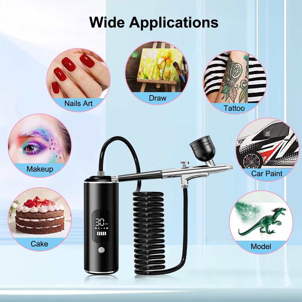 Аэрограф с компрессором Портат - Airbrush Compressor Kit review and price