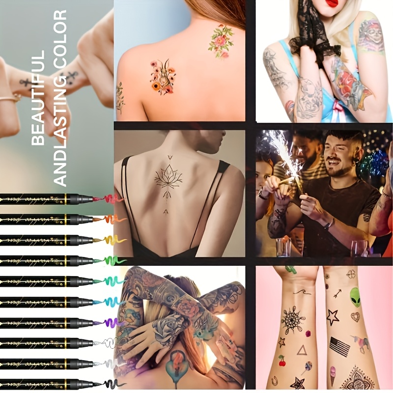 Набор временных татуировочных  - Metallic Paint Set review and price