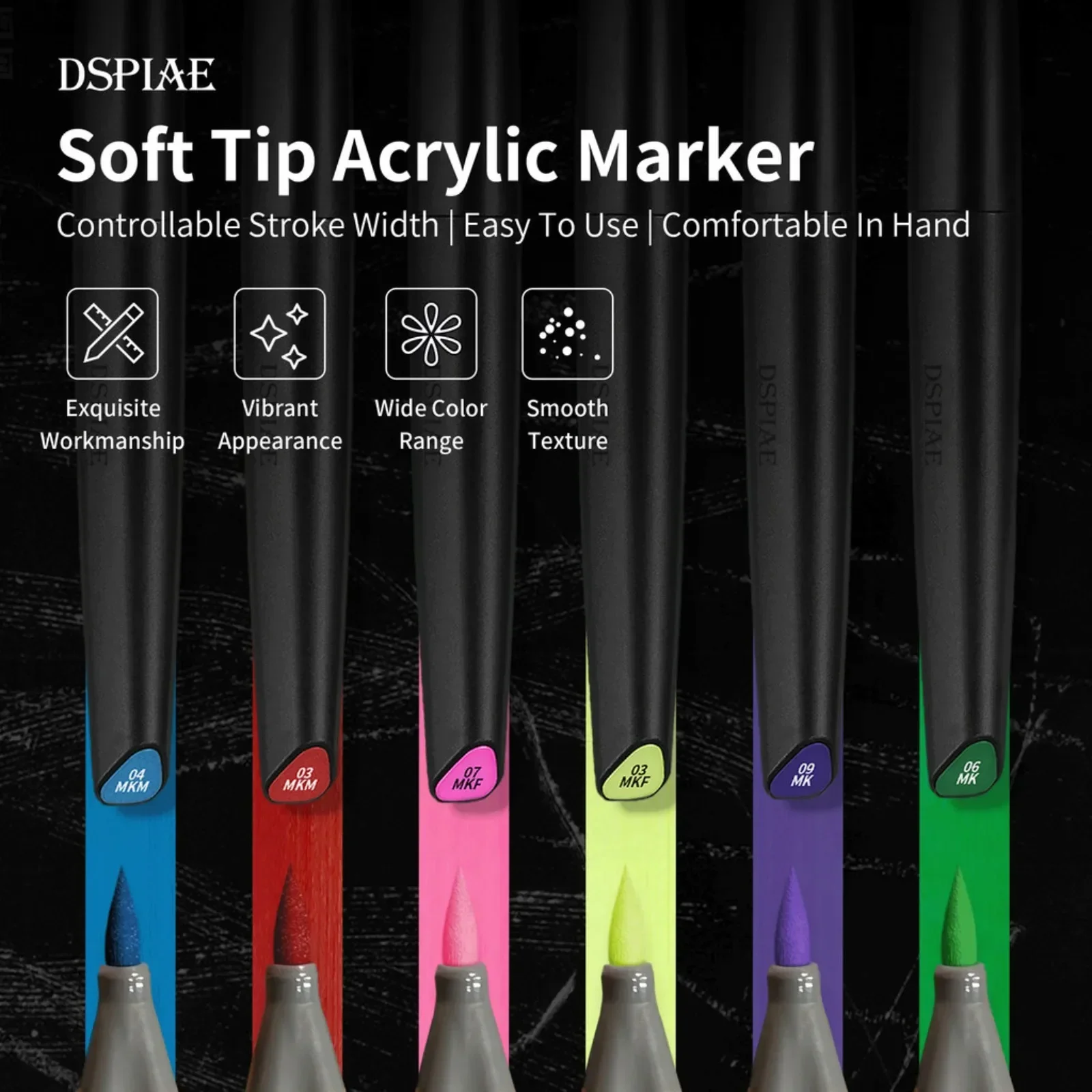 DSPIAE набор маркеров на водно - Metallic Paint Set review and price