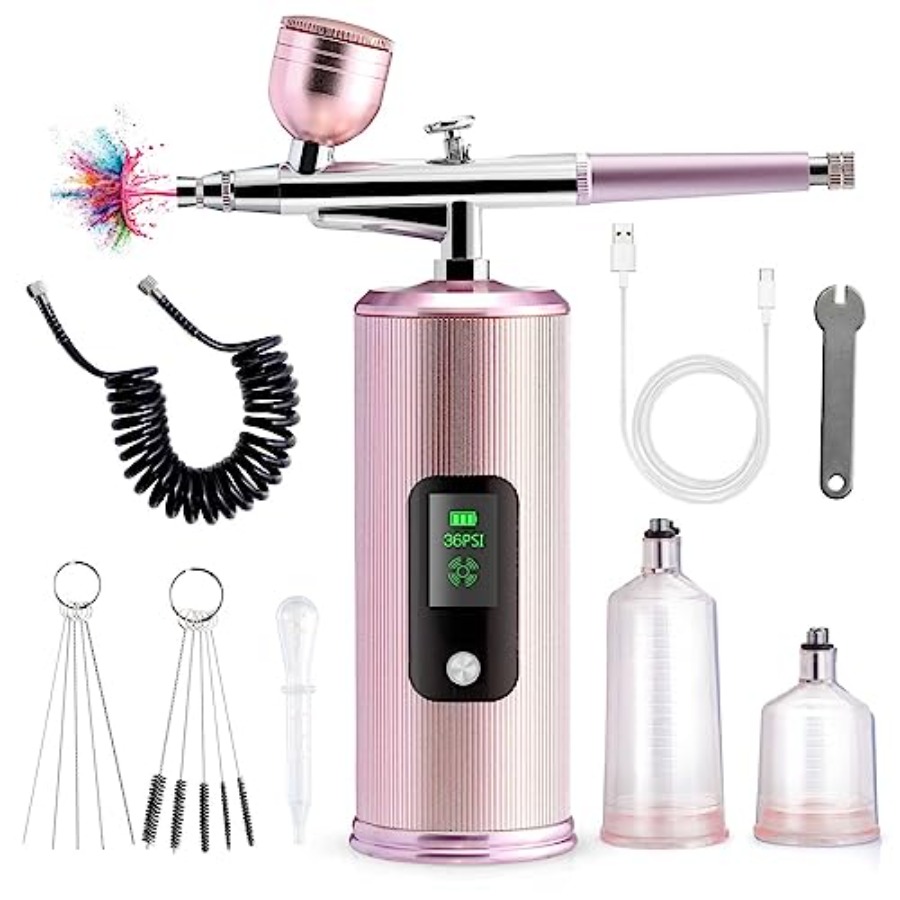 Набор для аэрографии с компрес - Airbrush Compressor Kit review and price