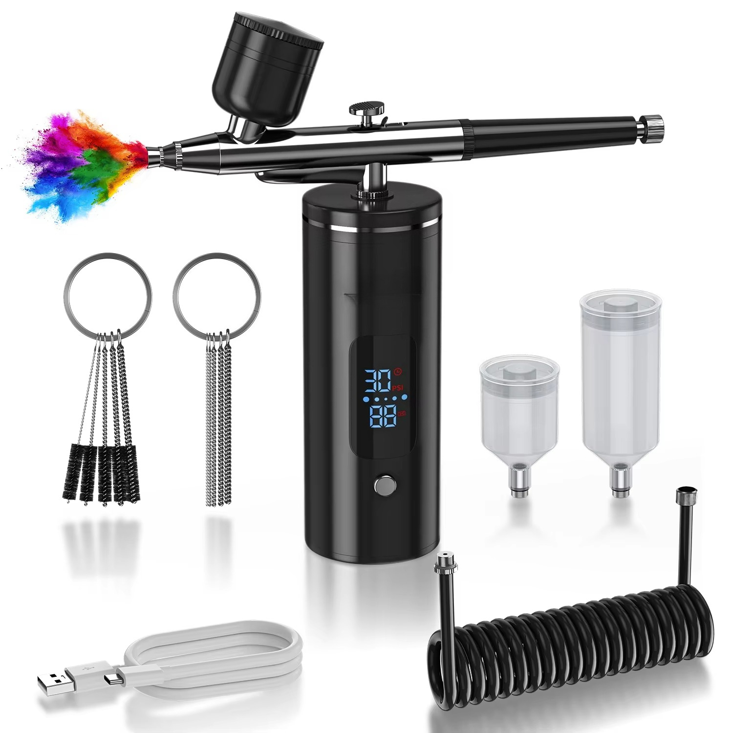 Перезаряжаемый беспроводной аэ - Airbrush Compressor Kit review and price
