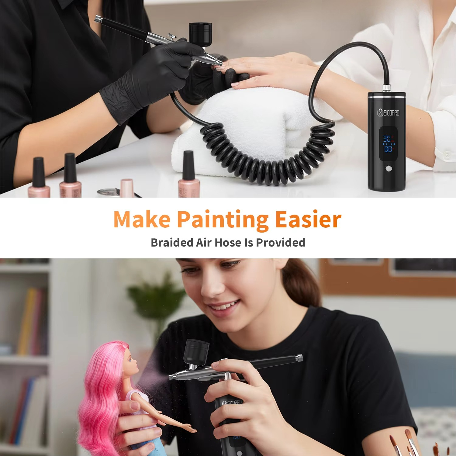Перезаряжаемый беспроводной аэ - Airbrush Compressor Kit review and price