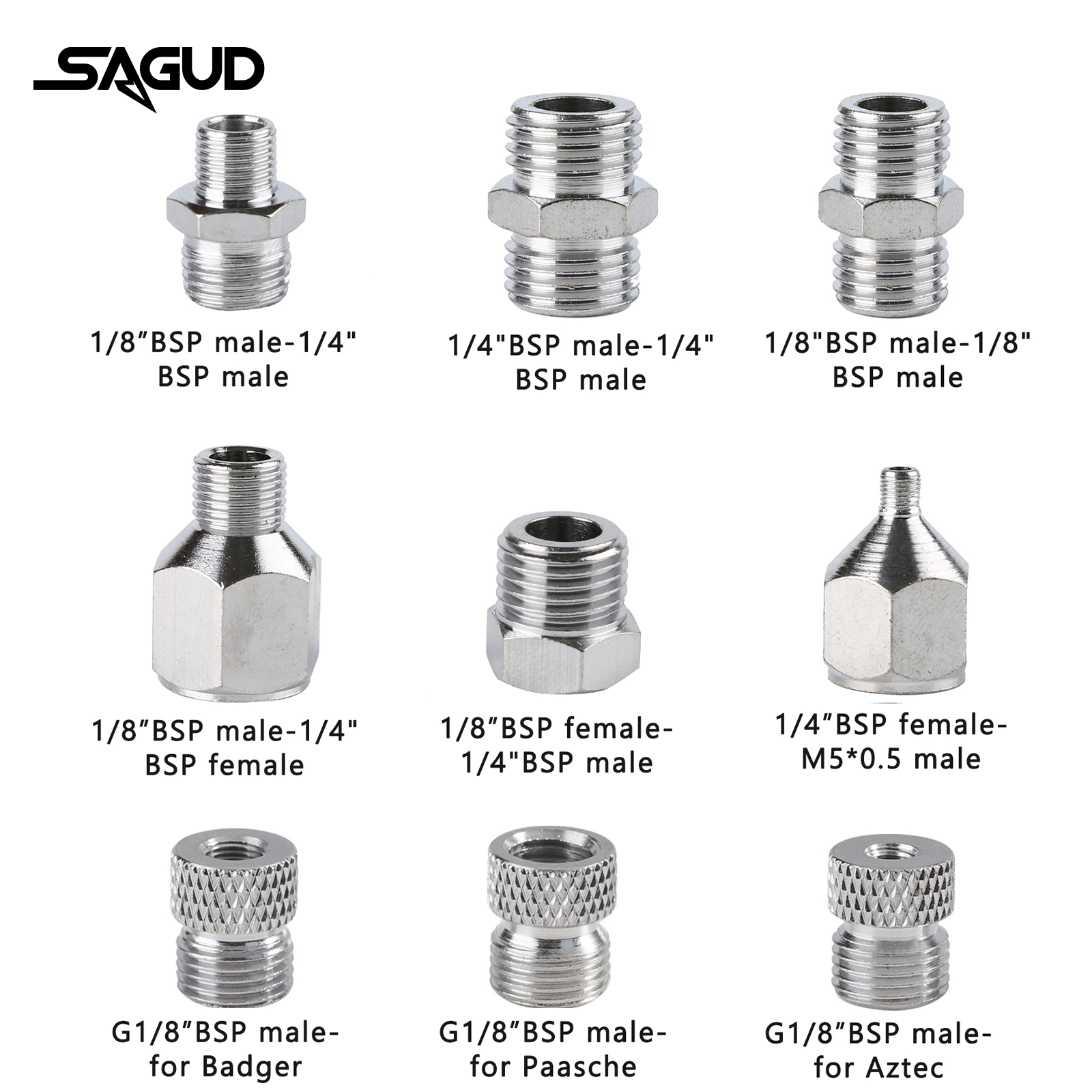 SAUGD 9 шт./компл. адаптер для - Airbrush Compressor Kit review and price