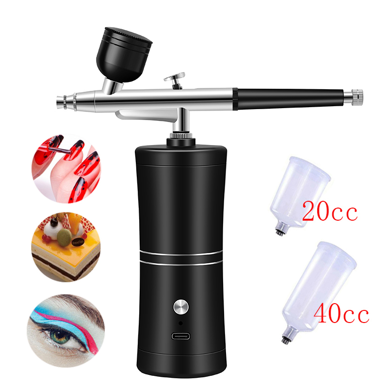 Аэрограф для дизайна ногтей, п - Airbrush Compressor Kit review and price