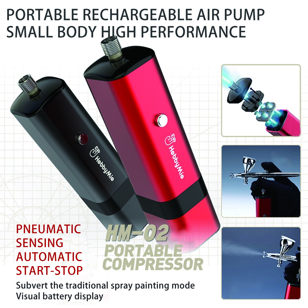Портативный ручной компрессор  - Airbrush Compressor Kit review and price