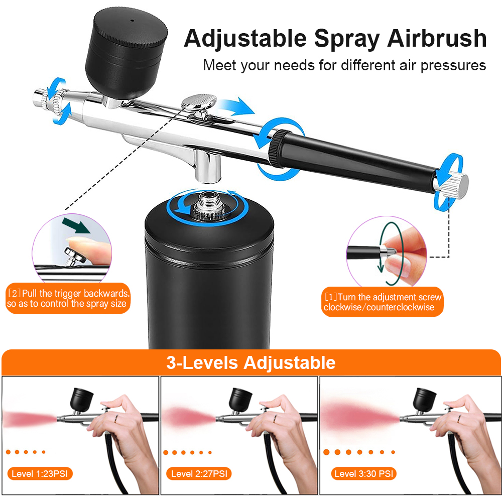 Аэрограф с компрессором Портат - Airbrush Compressor Kit review and price