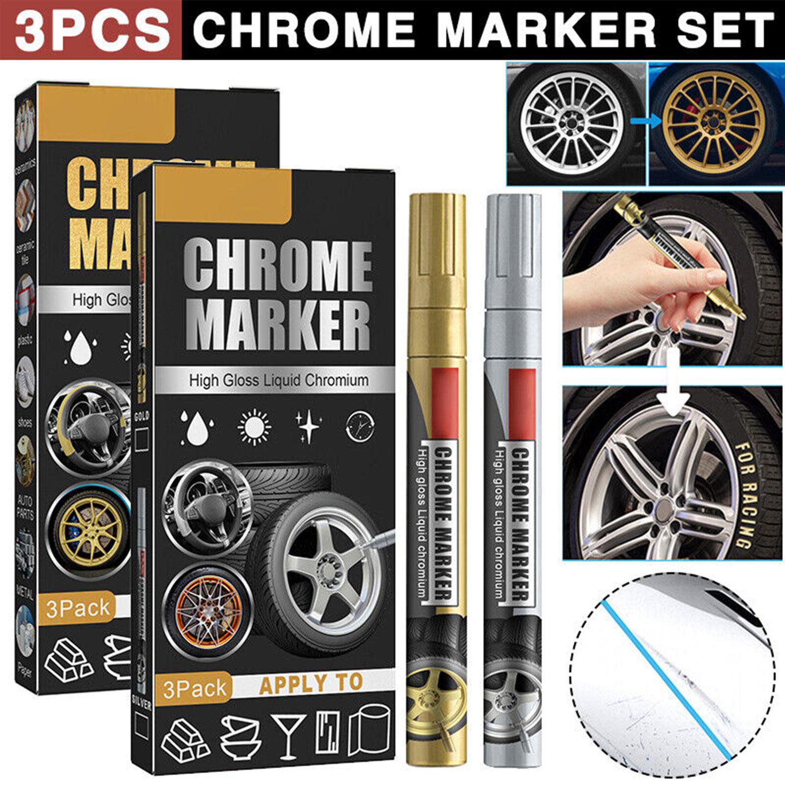 3 шт./компл. хромированный мар - Metallic Paint Set review and price