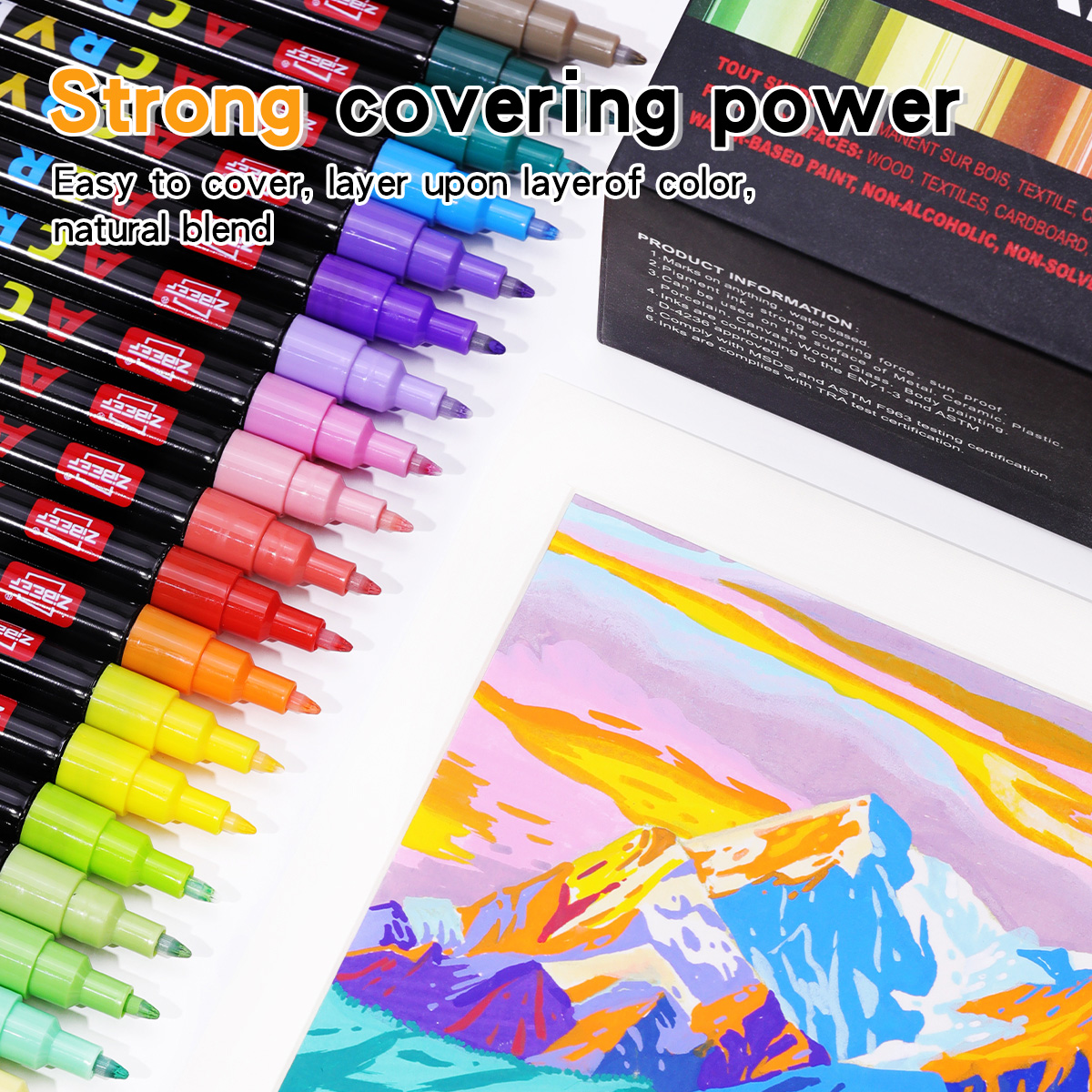 Набор акриловых маркеров 36-24 - Metallic Paint Set review and price