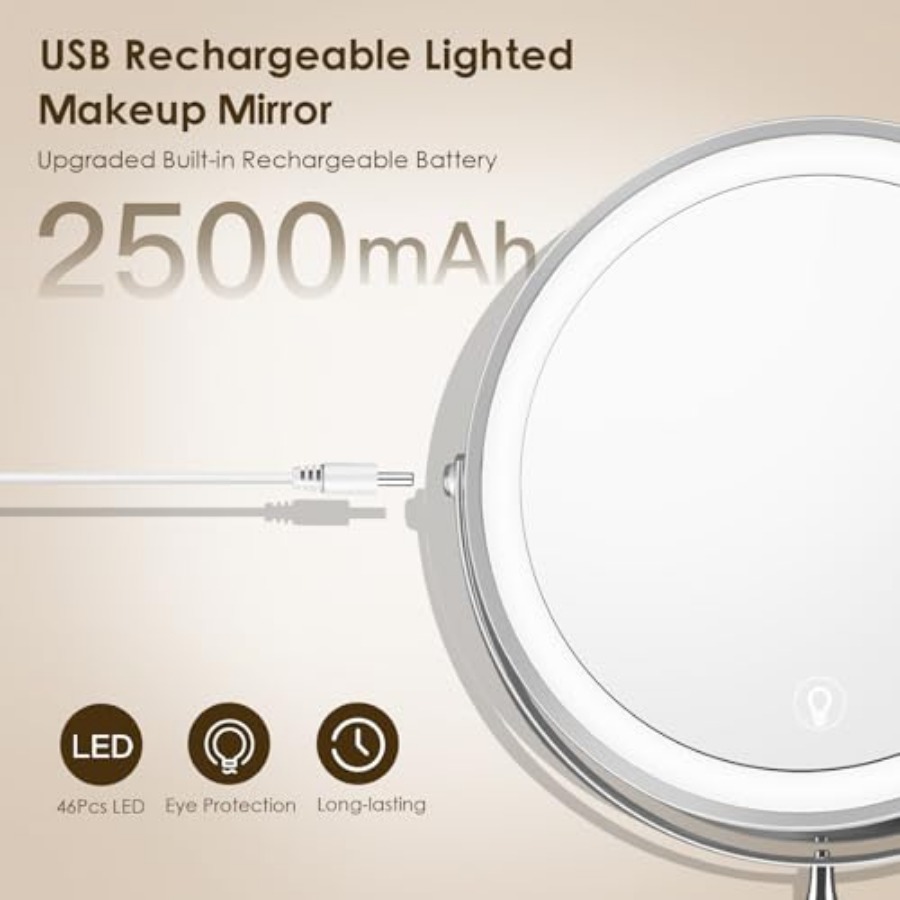 Настенное зеркало для макияжа  - Magnifier With Light review and price