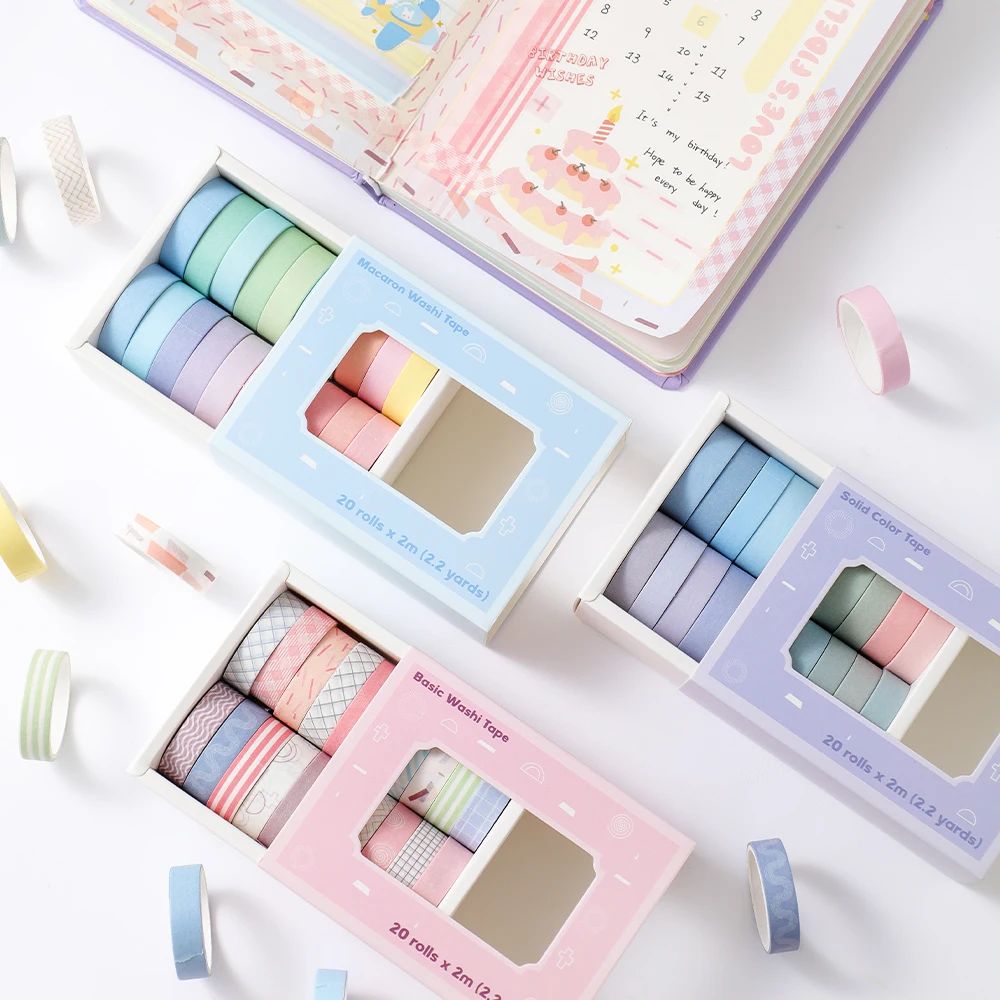 20 рулонов красочных тонких ле - Masking Tape Thin review and price