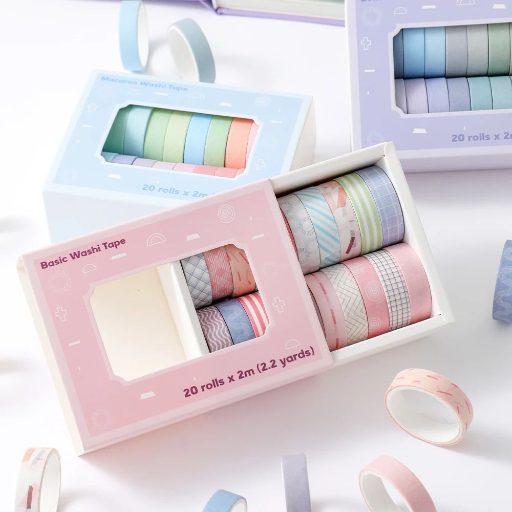 20 рулонов красочных тонких ле - Masking Tape Thin review and price