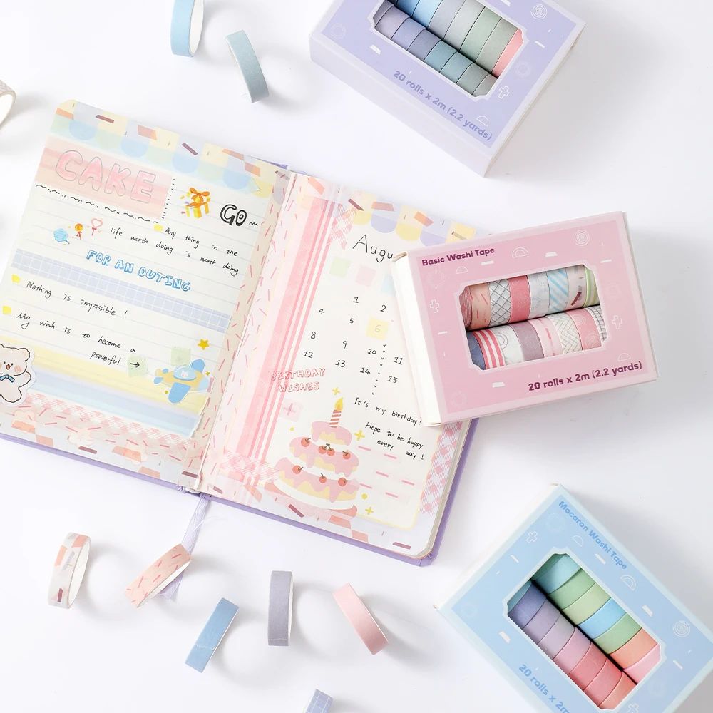 20 рулонов красочных тонких ле - Masking Tape Thin review and price