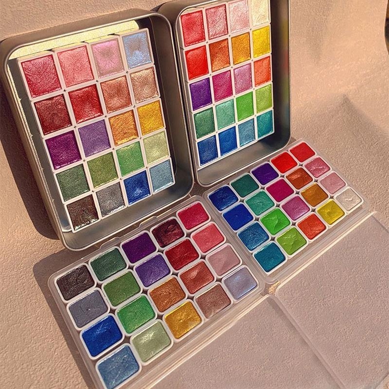 Перламутровые краски, портатив - Metallic Paint Set review and price