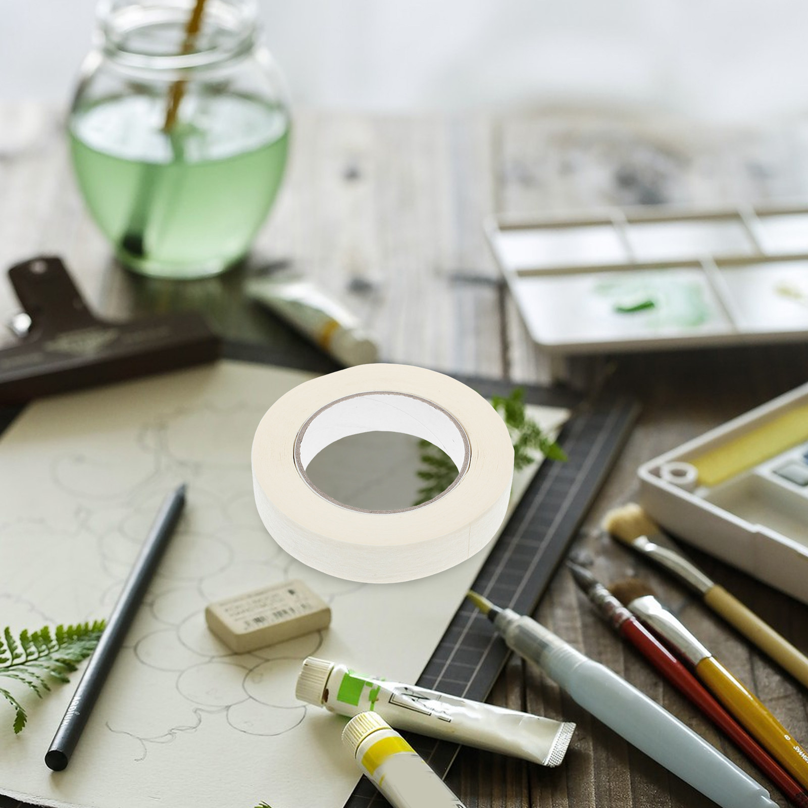 Рулон тонкой малярной ленты дл - Masking Tape Thin review and price